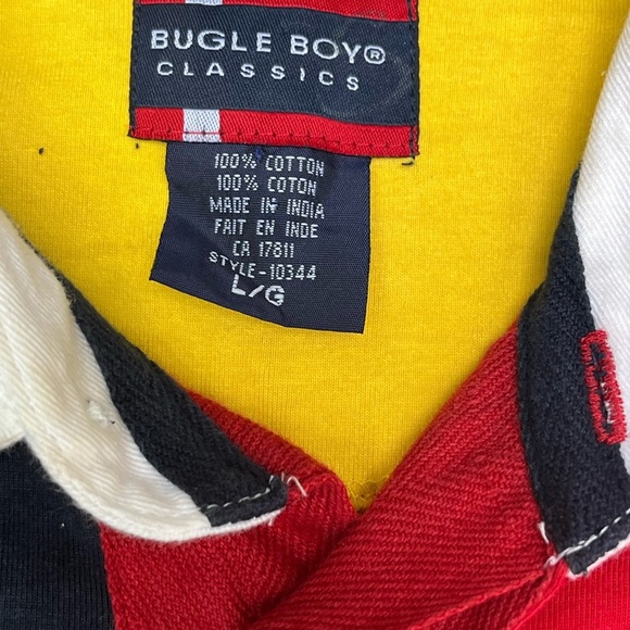 Vintage red / navy blue Bugle Boy long sleeve size large L - Picture 3 of 4